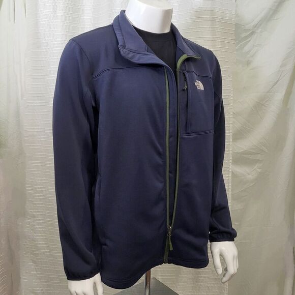 The North Face 200wt Cinder Lightweight Jacket Navy Army Green Zip Men's Size L - Picture 2 of 12